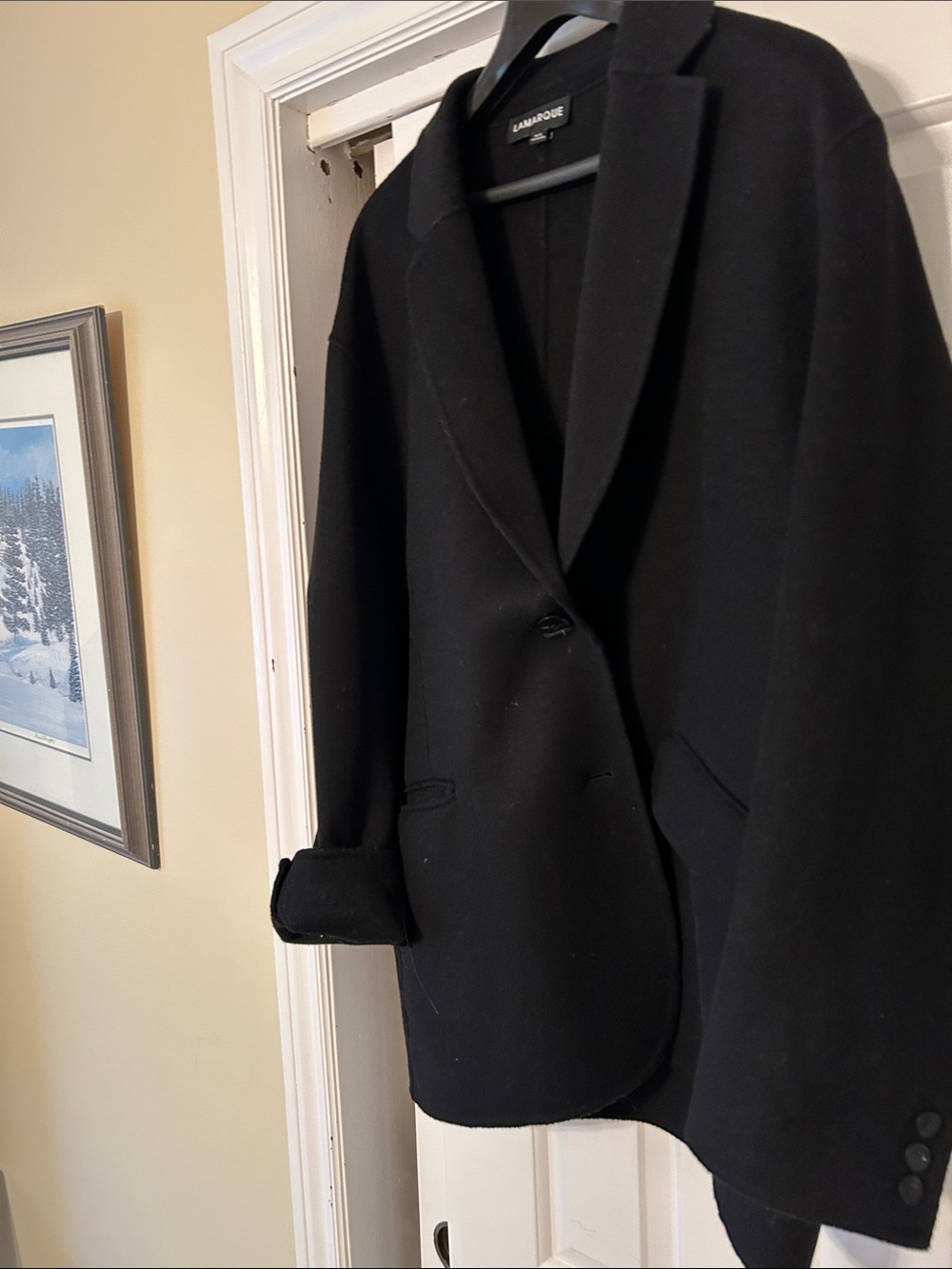 Lamarque Black women’s 2 Button Blazer- boyfriend style